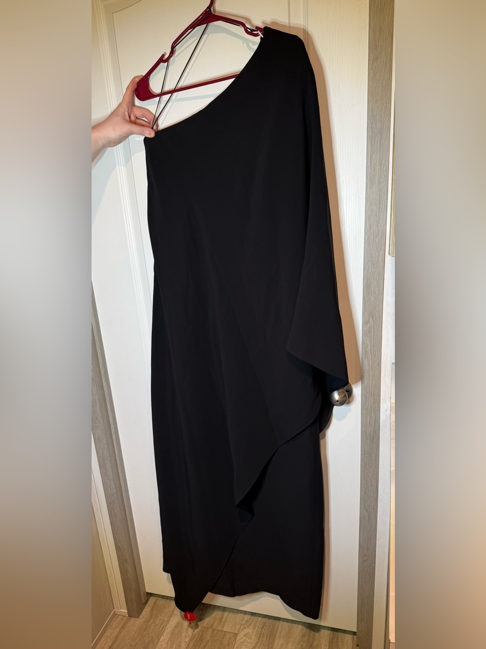 The Row NEW Rare Sparrow Silk One-Shoulder Black Draped Maxi Dress Size 10 - Picture 4 of 15